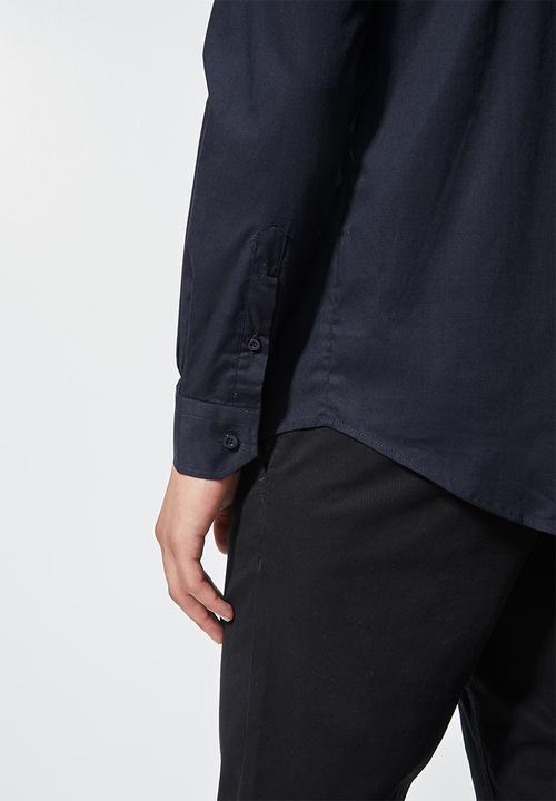 Superbalist - Jos slim fit long sleeve shirt - navy