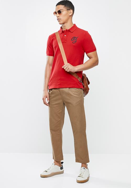 Aca Joe - Aca joe big aj logo golfer - red