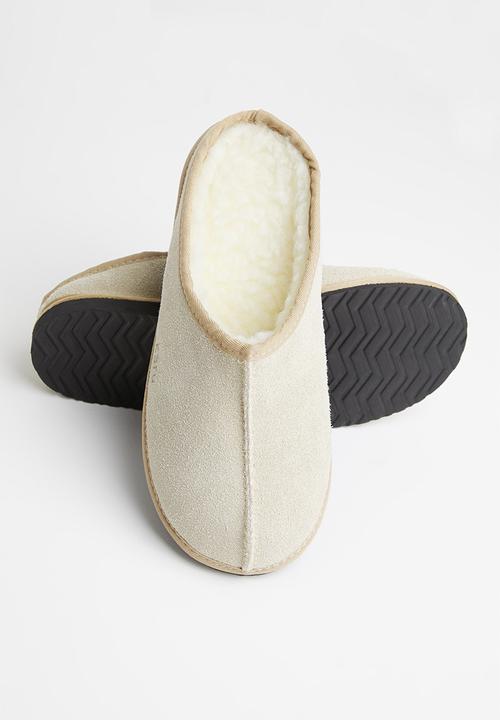 Karu - Clog suede wool inner slipper - sand