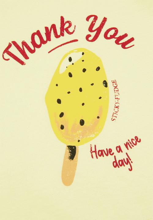 Sticky Fudge - Granadilla lolly tee - yellow
