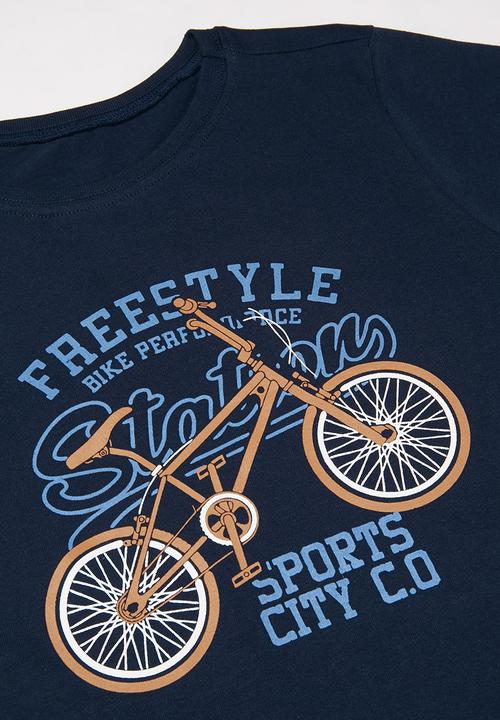 Rebel Republic - Teens printed tee - navy