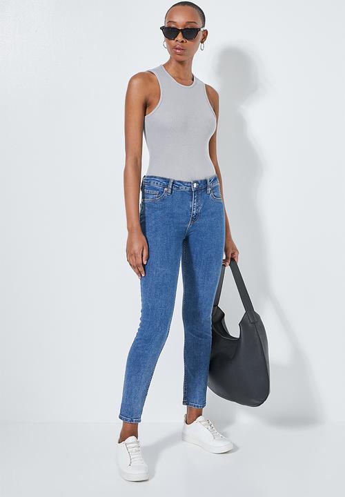 Superbalist - 2 Pack rib crewneck bodysuit - white & light grey 