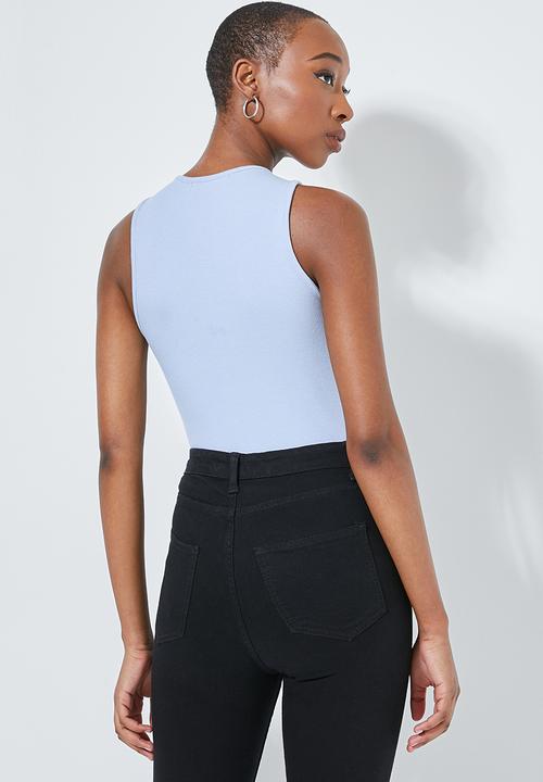 Superbalist - Crew neck cutaway bodysuit - blue