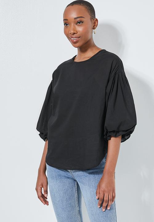 Superbalist - Hi-lo cotton shell - black
