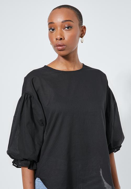 Superbalist - Hi-lo cotton shell - black