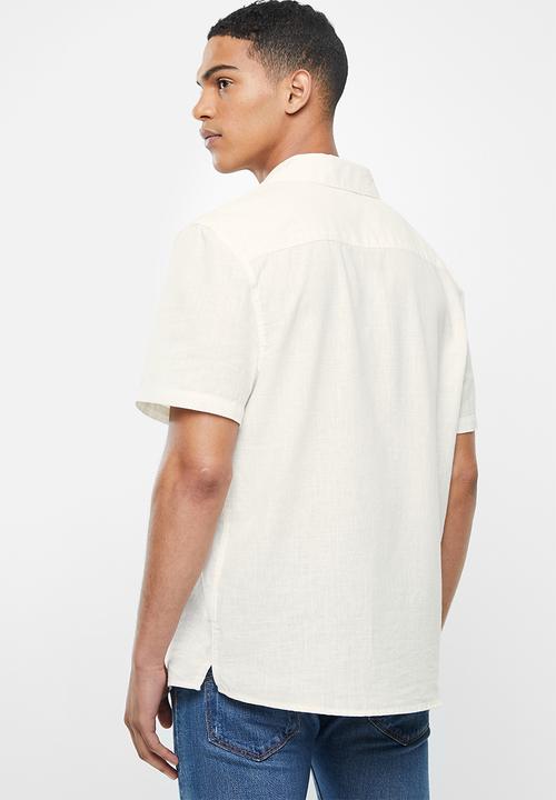 Cotton On - Textured short sleeve shirt - white