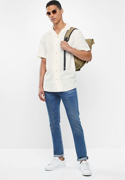Cotton On - Textured short sleeve shirt - white