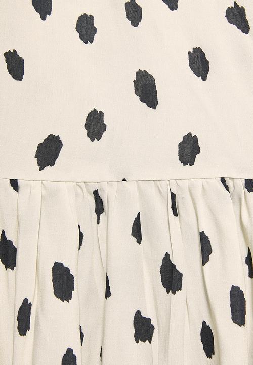 Superbalist - V-back tiered dress - neutral & black 
