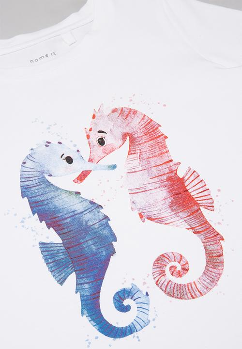 Name It - Jully printed short sleeve tee - white