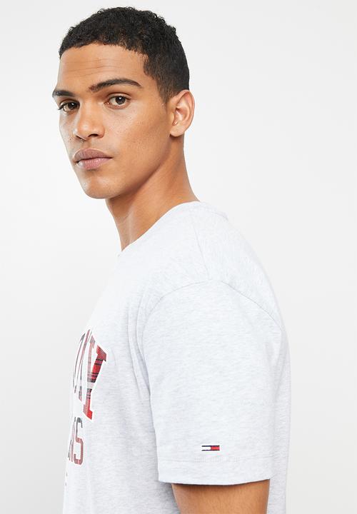 Tommy Hilfiger - Tjm plaid collegiate tee - grey 