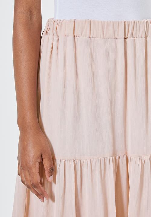 Superbalist - Tiered midi skirt - light pink 