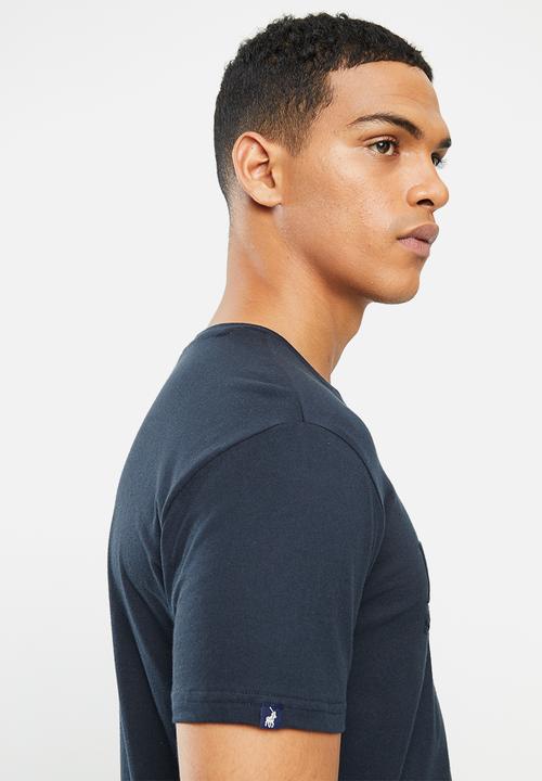 POLO - Owen debossed crew neck tee - navy