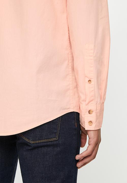 POLO - Jason textured signature shirt - coral