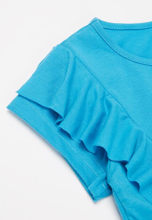 Pop Candy - Frill detail dress - blue
