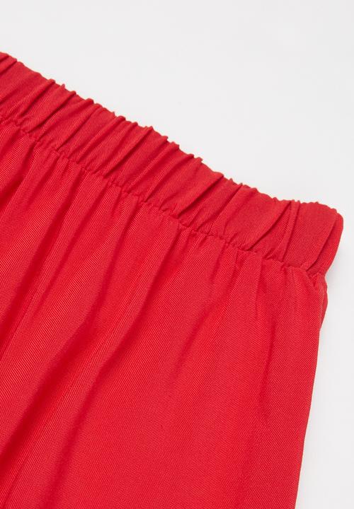 Pop Candy - Younger girls banded shorts - red