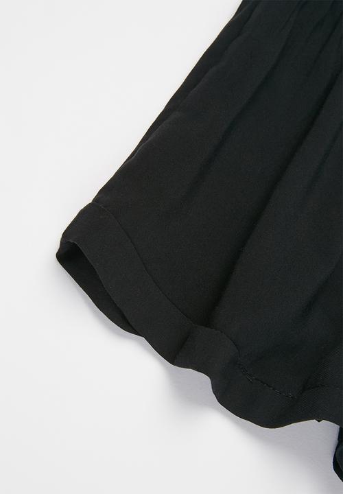 Rebel Republic - Girls elasticated waistband shorts - black