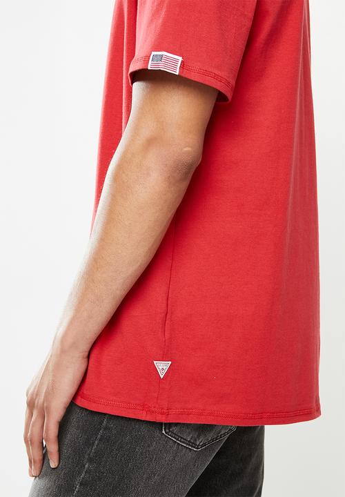GUESS - Guess ss g print tee - red