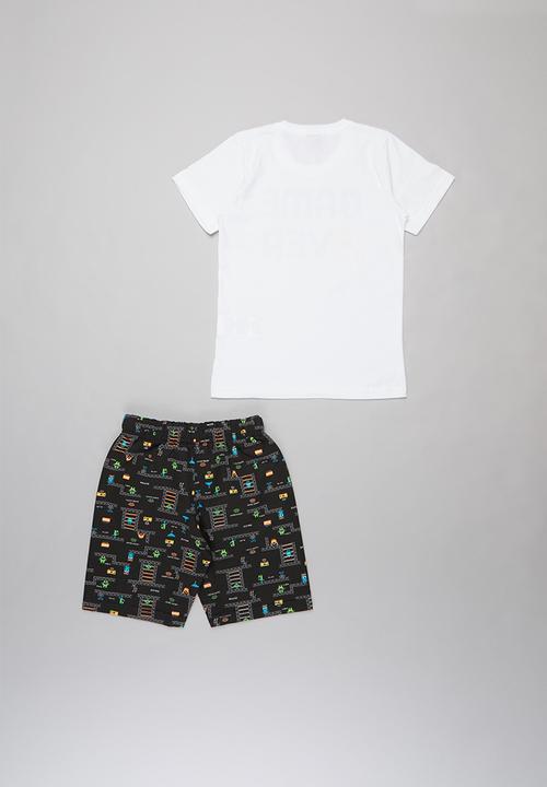 Bee Loop - Boys printed tee & sweat shorts set - multi 
