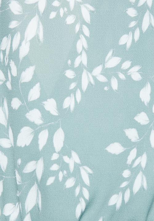 edit - Balloon sleeve wrap  blouse - teal 