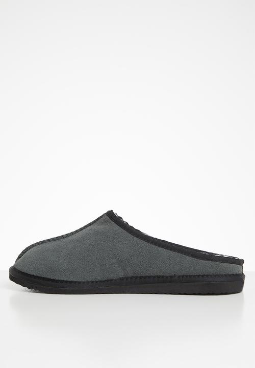 Karu - Clog suede wool inner slipper - dark grey