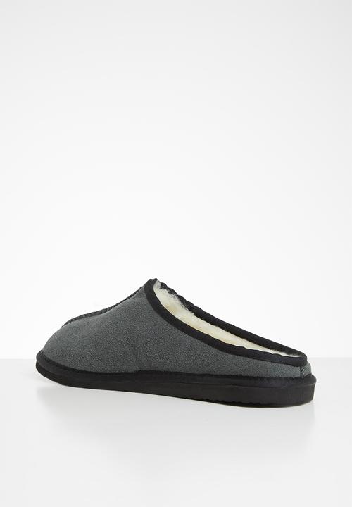 Karu - Clog suede wool inner slipper - dark grey