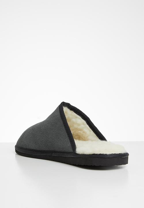 Karu - Mule suede wool inner slipper - dark grey