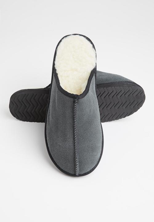 Karu - Mule suede wool inner slipper - dark grey