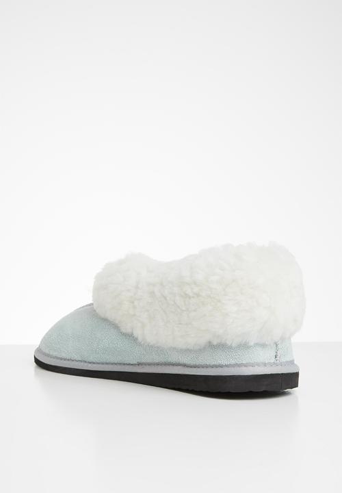 Karu - Cosy suede wool inner slipper - grey