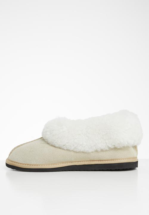 Cosy suede wool inner slipper - sand