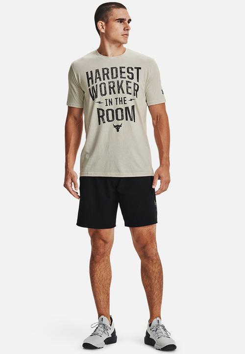Under Armour - Ua project rock hardest worker short sleeve T-shirt - white