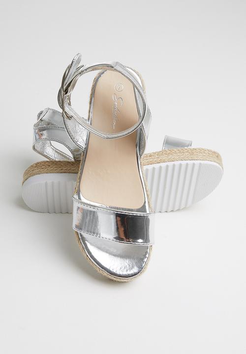Seduction - Ankle strap flatform sandal - silver 