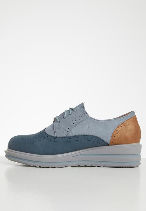 Seduction - Patched brogue - navy & brown 