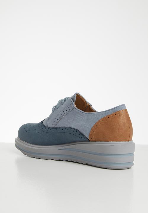 Seduction - Patched brogue - navy & brown 