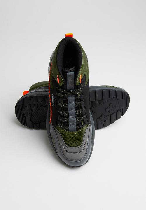 PUMA - X-ray 2 square mid wtr - forest night-puma black-dark shadow-ultra orange