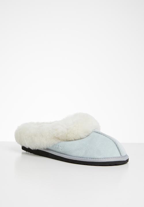 Karu - Sleek suede wool inner slipper - grey