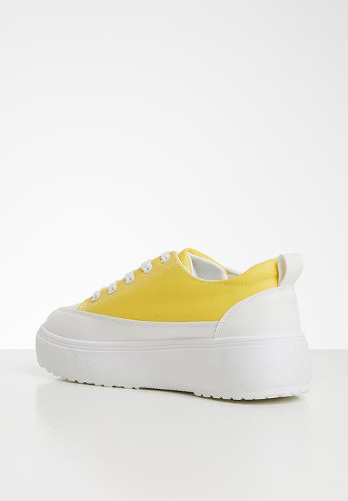 KANGOL - Sasa sneaker - white & yellow