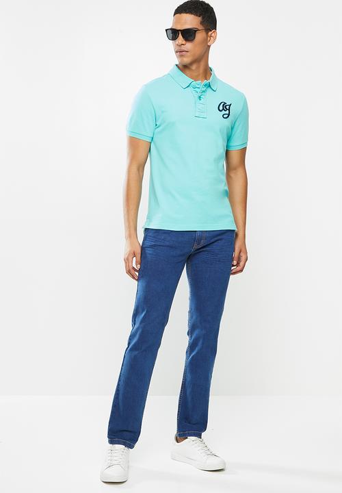 Aca Joe - Aca joe big AJ logo golfer - turquoise 