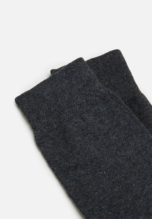 Superbalist - Plain 2 pack socks - charcoal