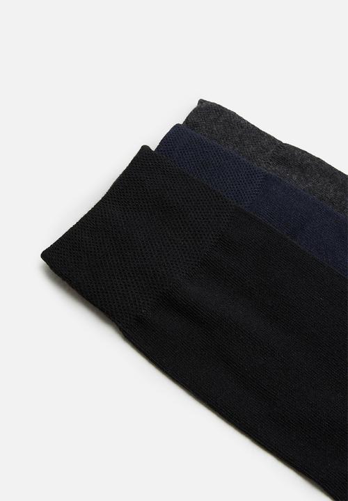 Superbalist - Plain 3 pack socks - multi 