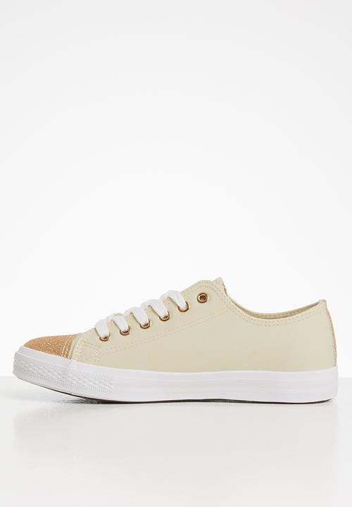 Miss Black - Baker 9 sneaker - gold & beige 