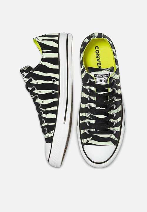 Converse - Chuck taylor all star glow-in-the-dark archive print ox - black/glow in the dark/white - archive print - gitd