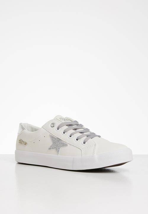 Miss Black - Golden sneaker - silver & white 