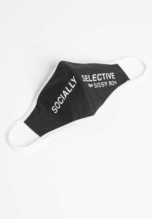 SISSY BOY - Social selective  print mask - black