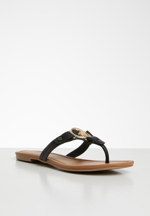 POLO - Abby medallion sandal - black