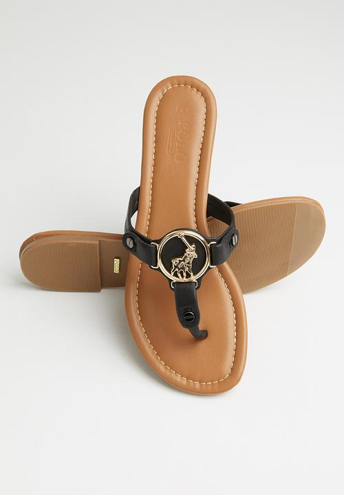 POLO - Abby medallion sandal - black