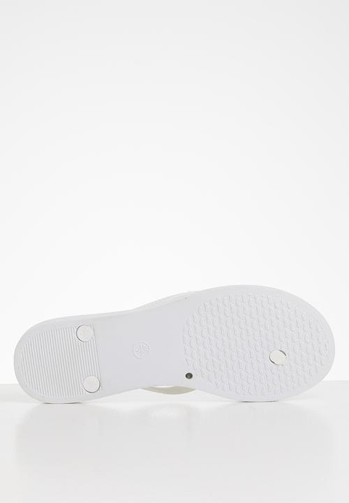 Blossom Girl - Butterfly flip flop - white