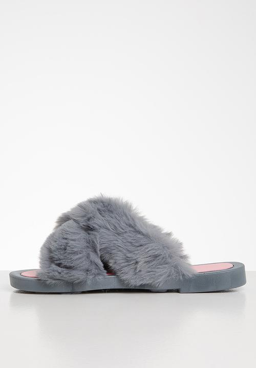 Seduction - Fluffy slipper - grey