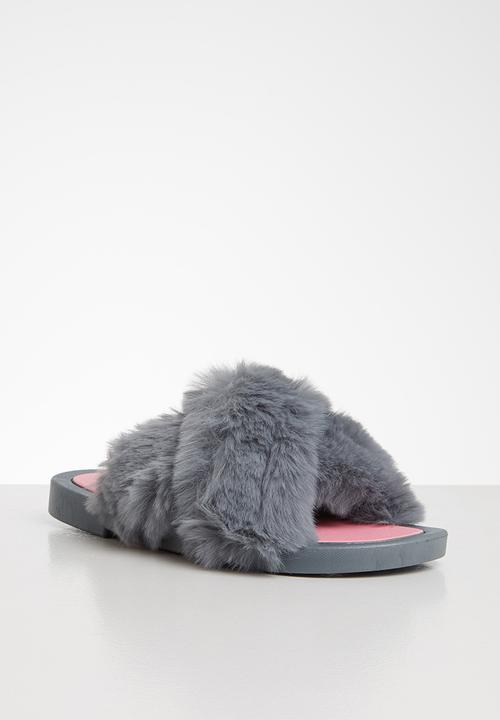 Seduction - Fluffy slipper - grey