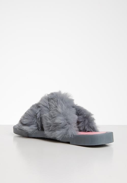 Seduction - Fluffy slipper - grey