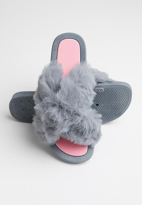 Seduction - Fluffy slipper - grey